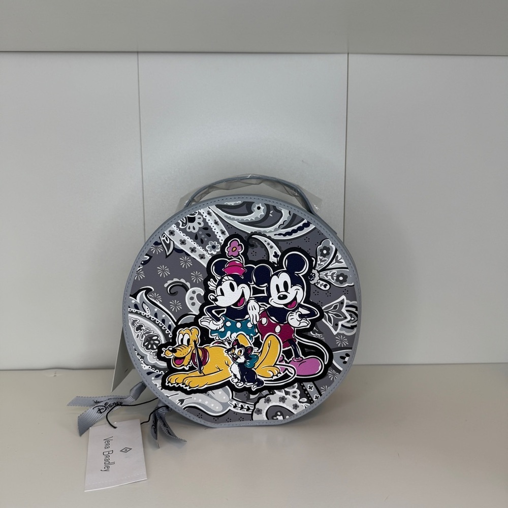 Vera Bradley Disney Whimsy Cosmetic Case in the Mickey Mouse Piccadilly Paisley - Picture 2 of 11